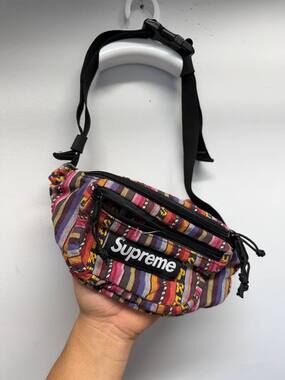 Supreme Woven Stripe Waist / Hip Bag (Fanny Pack)